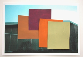 TAGGED SCHOOL, 2004, acrylic on paper on archival inkjet print, 13 x 16 in